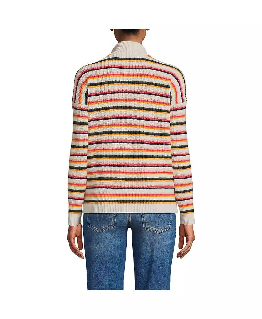 Lands' End Petite Drifter Quarter Zip Pullover Sweater 2