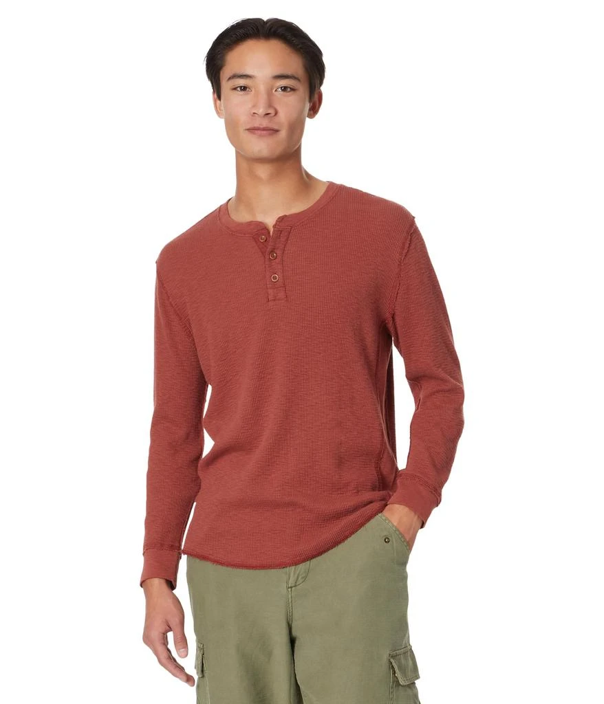 Lucky Brand Garment Dye Thermal Henley 1