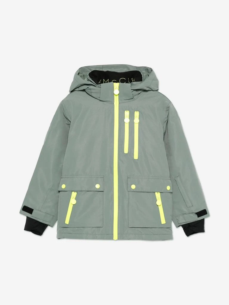 Stella McCartney Stella McCartney Boys Logo Ski Jacket in Green