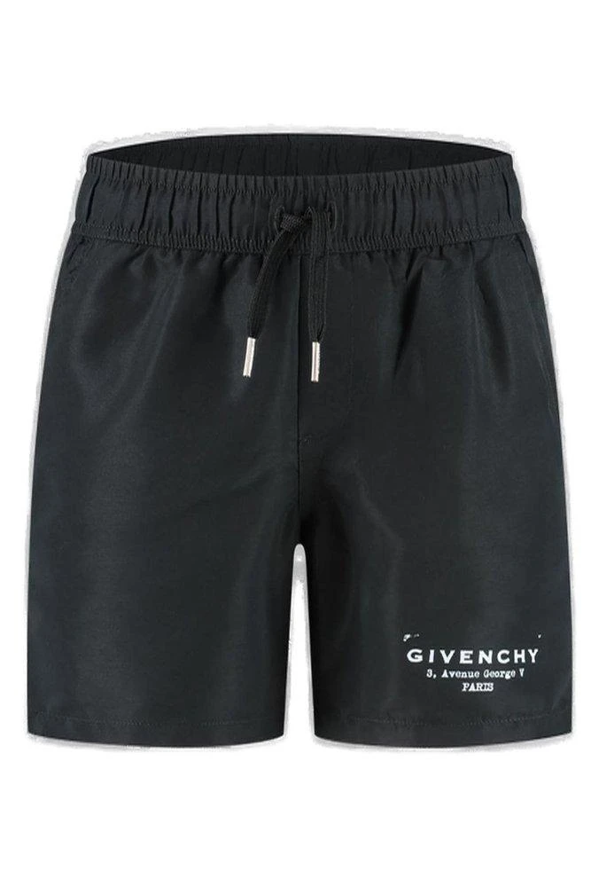 Givenchy Givenchy Kids Logo Printed Drawstring Board Shorts