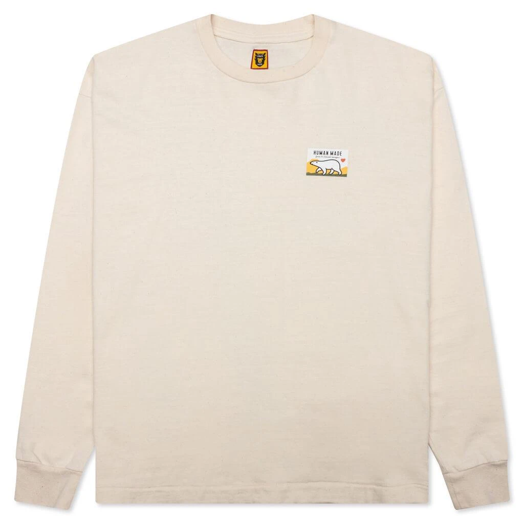 Human Made Wool Blended L/S T-Shirt - White 1