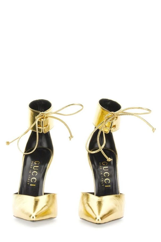 Gucci Gucci Metallic Effect High Heeled Pumps 3