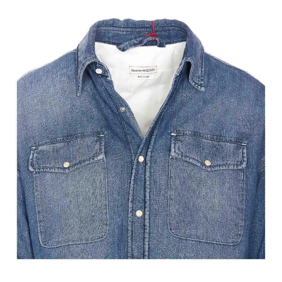 Alexander McQueen Long Sleeve Denim Shirt 3