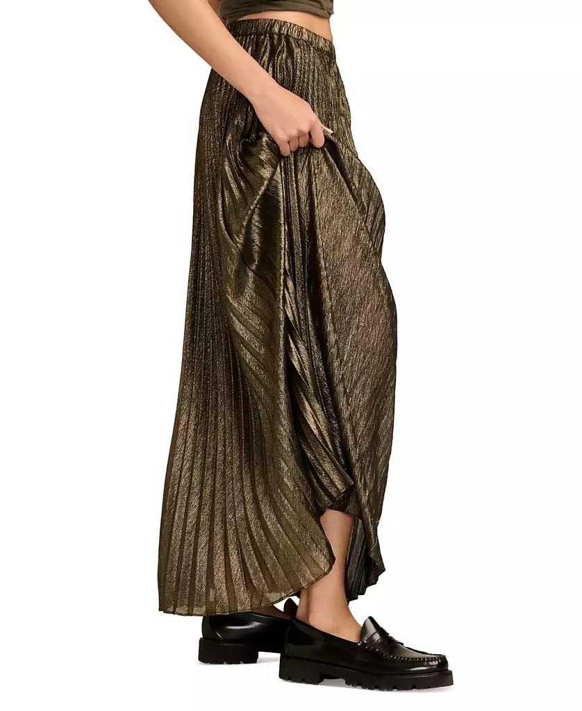 Lucky Brand Women's Metallic Pleated Maxi Skirt 2
