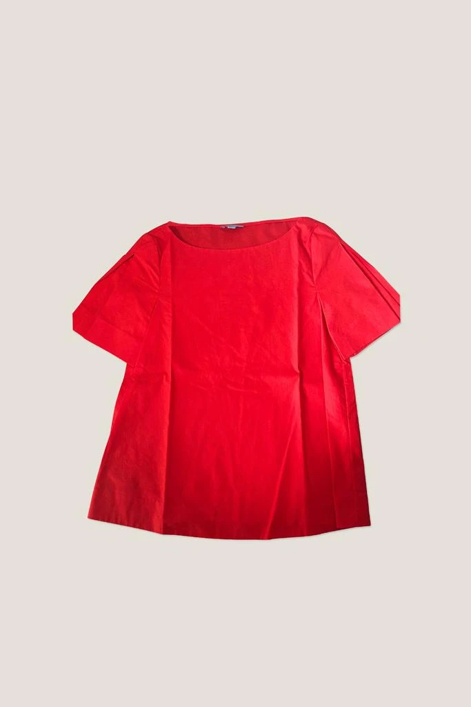 cos Red Top blouse arm pleat detail A-Line 1