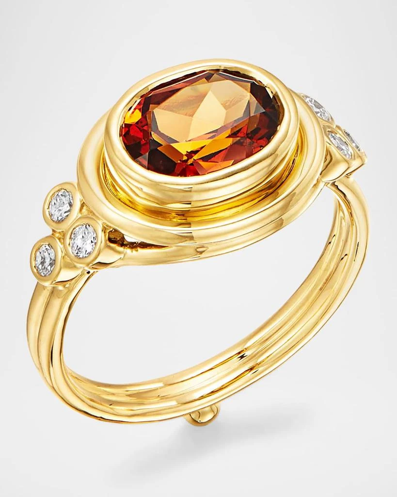 Temple St. Clair 18K Hessonite Garnet Classic Temple Ring