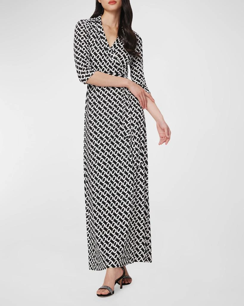 Diane von Furstenberg Abigail Geometric-Print Jersey Maxi Wrap Dress 1