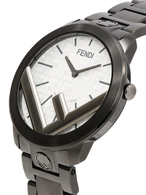 Fendi Run Away Blacktone Stainless Steel Bracelet Watch/41MM 3