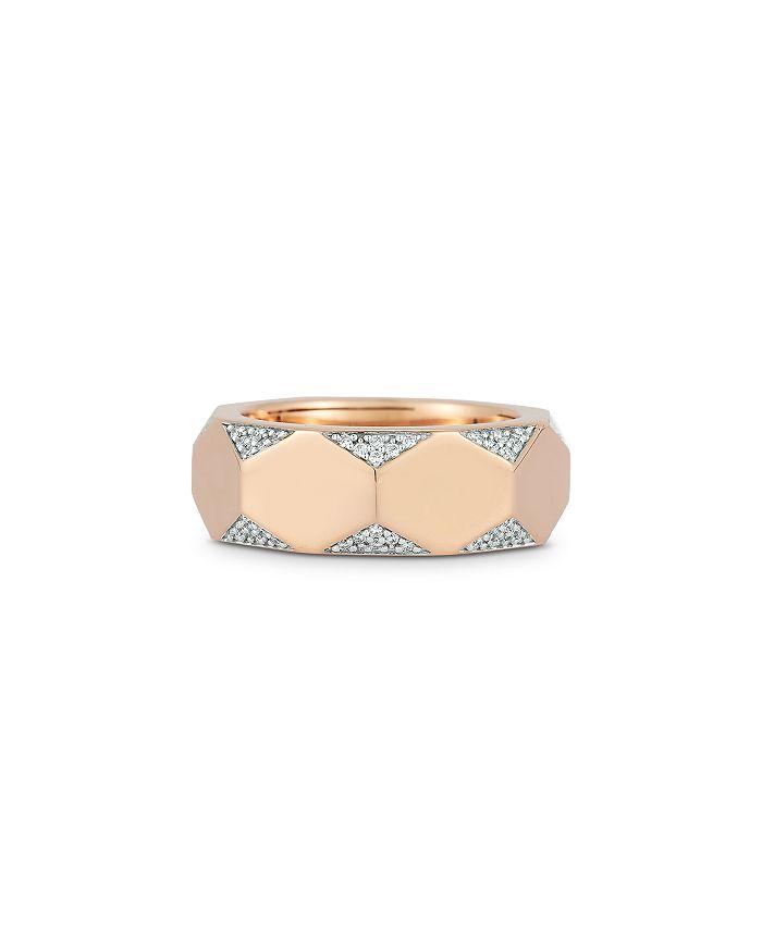 Walters Faith 18K Rose Gold Diamond Quentin Hexagon Band