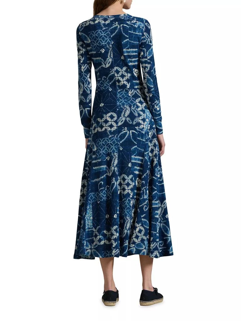 Ralph Lauren Patchwork Cotton Fit & Flare Midi-Dress 3