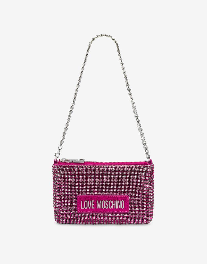 Love Moschino Mini Bag With Zip And Rhinestones