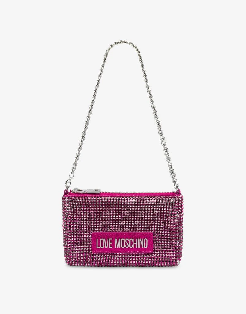Love Moschino Mini Bag With Zip And Rhinestones 1