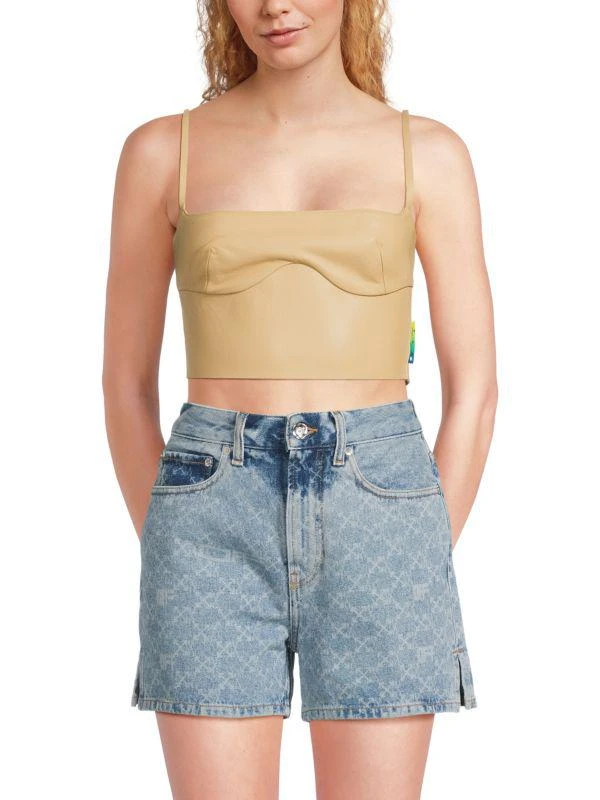 Off-White Leather Bustier Top 1
