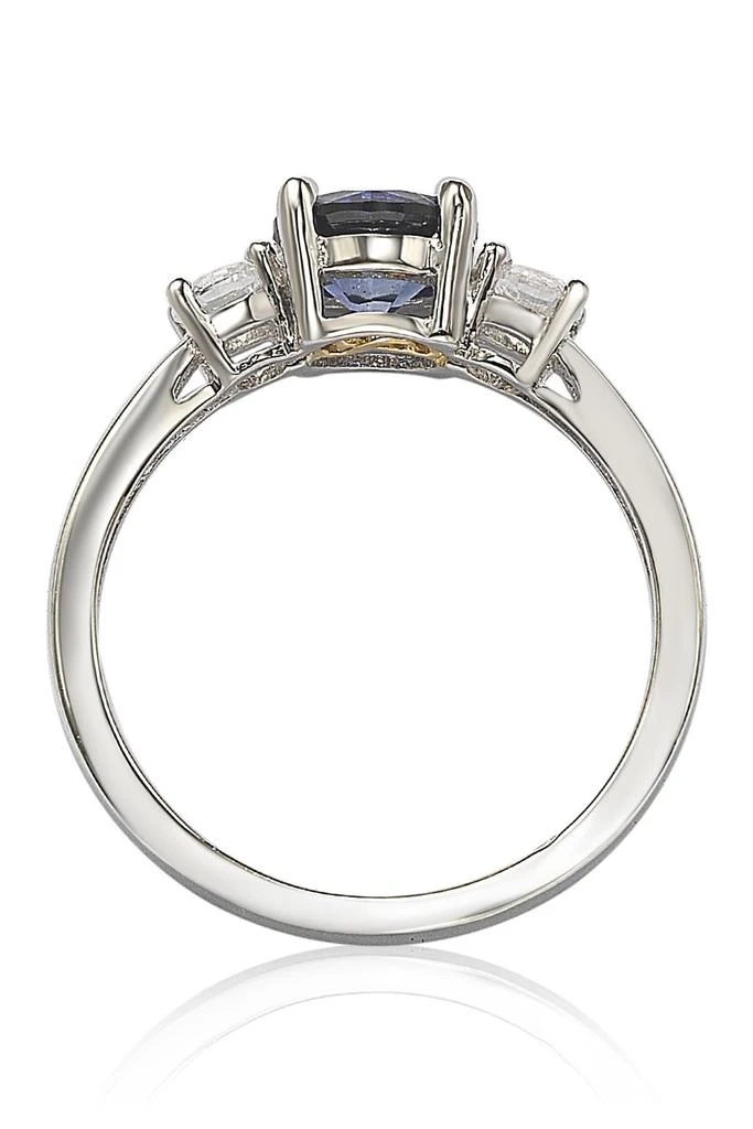 Suzy Levian White & Blue Sapphire Ring 4