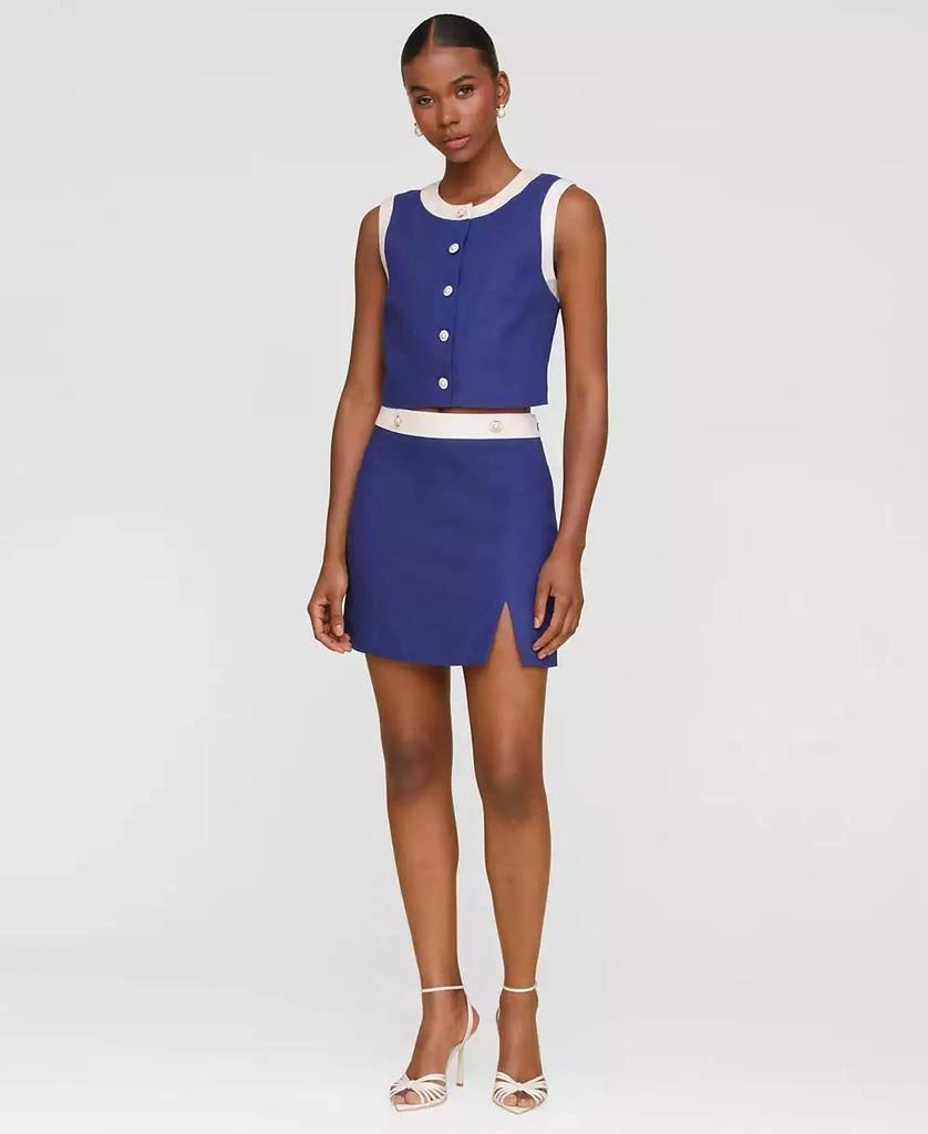 Avec Les Filles Women's Side-Slit Miniskirt 4