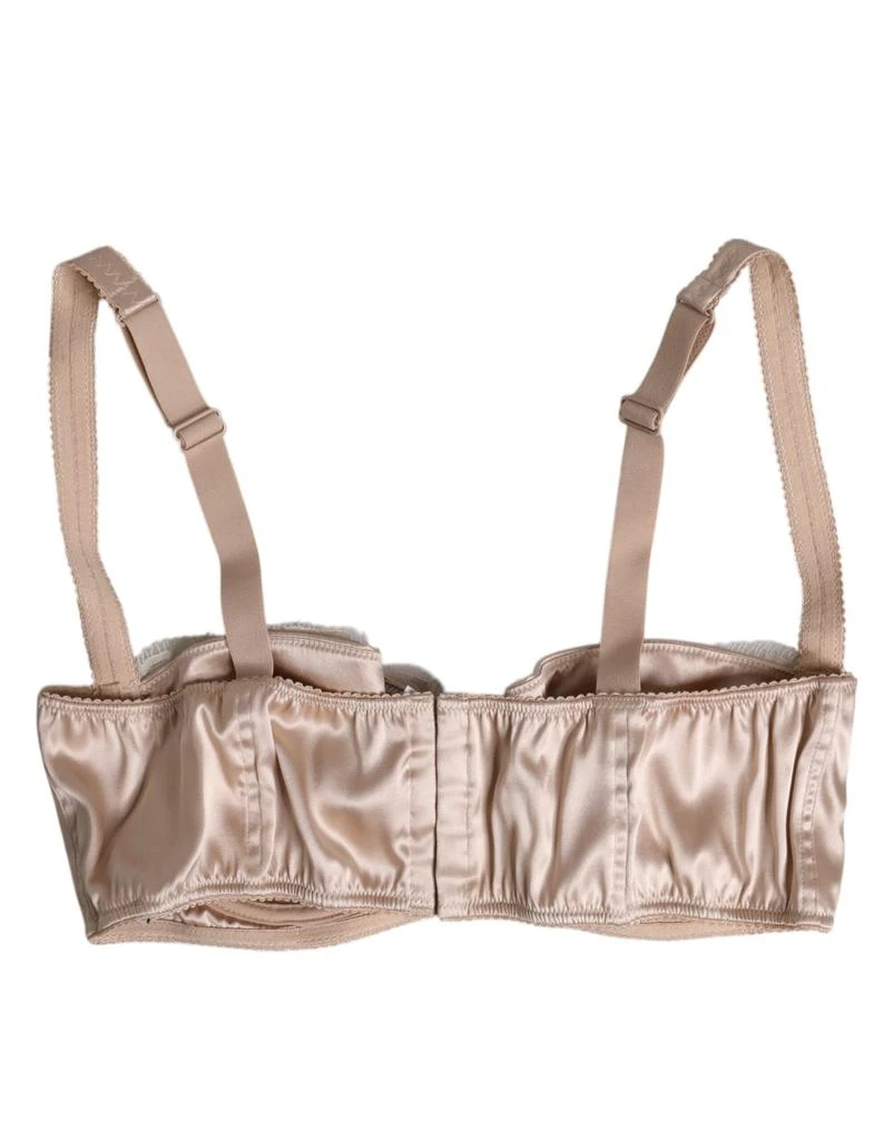 Dolce 
Gabbana Biege Silk Underwi Balconette Bra Women
s Underwear 2