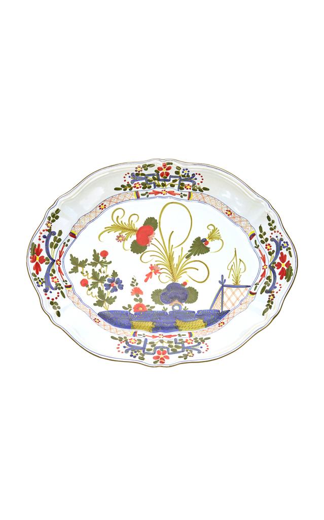 MoDA Moda Domus - Carnation Oval Porcelain Platter - Multi - Moda Operandi