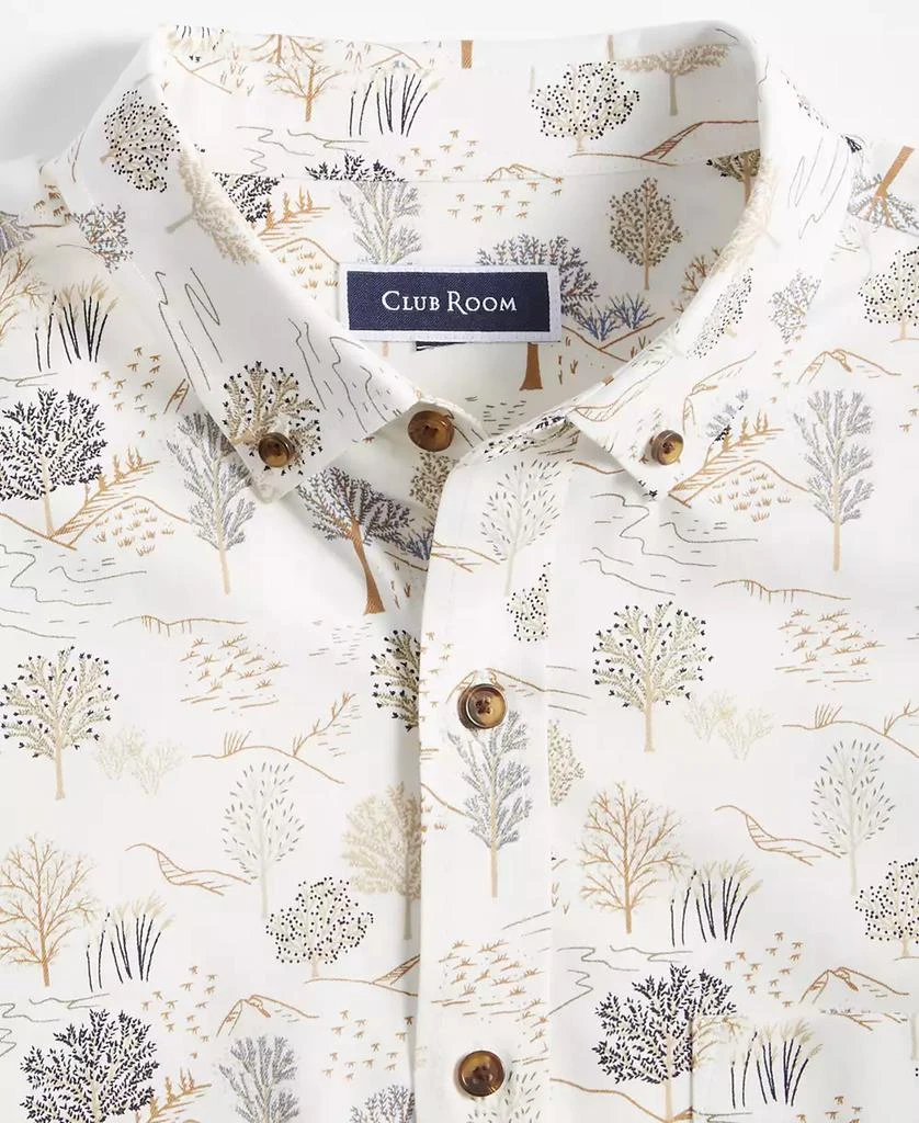 Club Room Men's Tree-Pattern Cotton Shirt, Created for Macy's 3