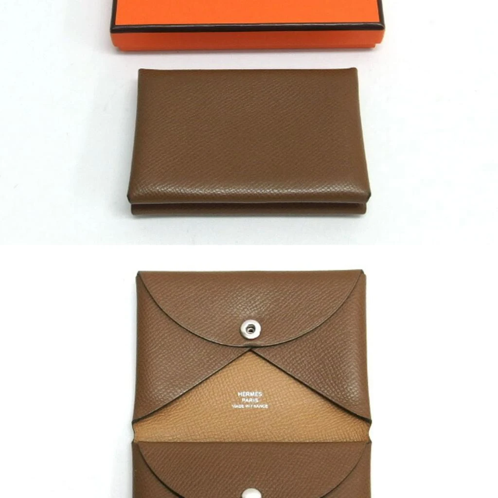 Hermes Marron Epsom Leather Coin Purse/Coin Case (Pre-Owned) 2