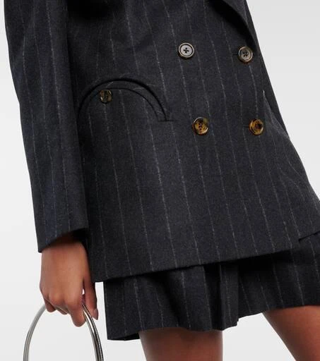 BLAZÉ MILANO Striped cashmere and wool blazer 6