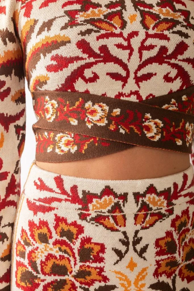 Farm Rio Farm Rio Women's Knit Top, Toucans Scarf Cream 2