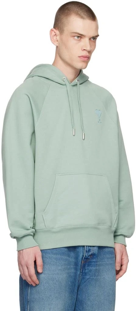 AMI SSENSE Exclusive Green Ami de Cœur Hoodie 2