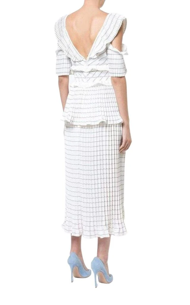 Self Portrait Monochrome Stripe Dress 4