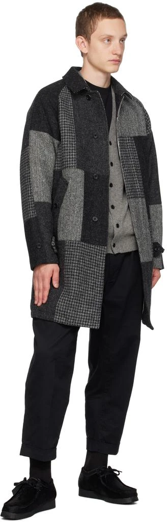 BEAMS PLUS Gray Patchwork Balmachan Coat 4