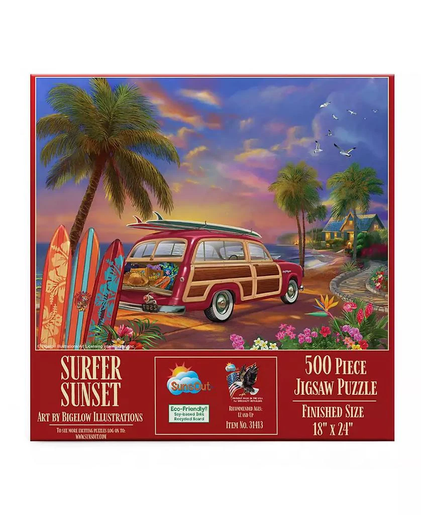 SunsOut Surfer Sunset 500 piece Jigsaw Puzzle for Adults 2