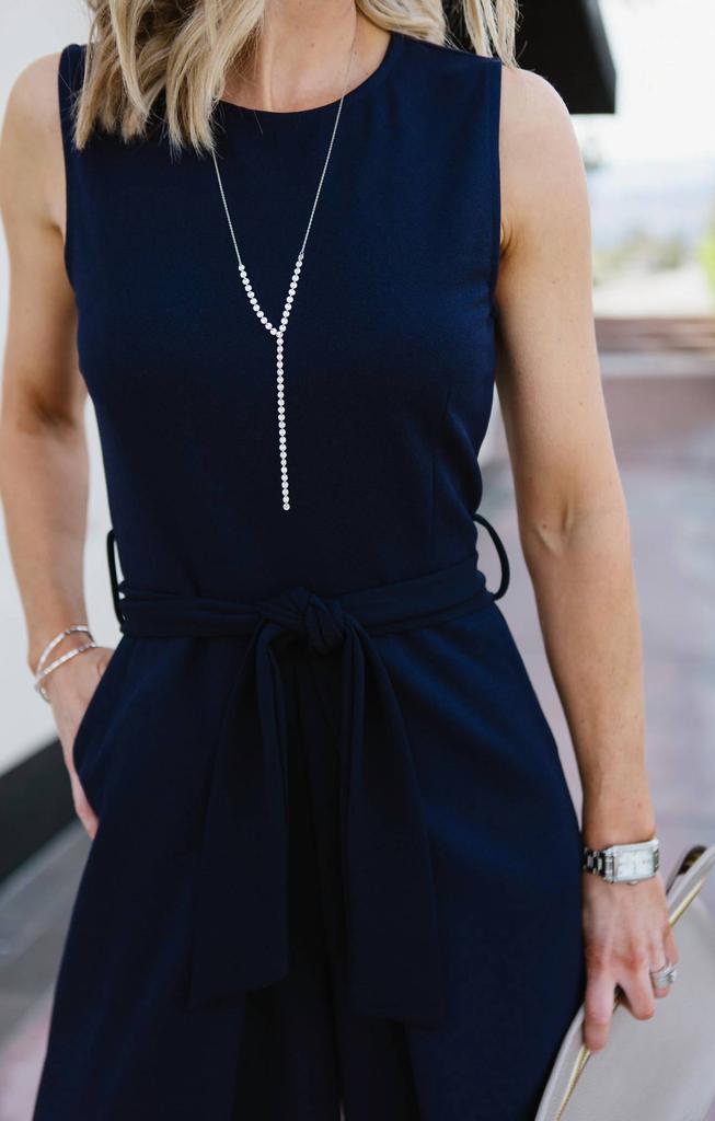 Bishop + Young Rachel Crop Jumpsuit In Navy