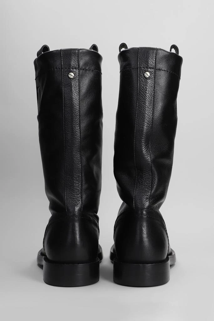 ANN DEMEULEMEESTER Bente Boots In Black Leather 4