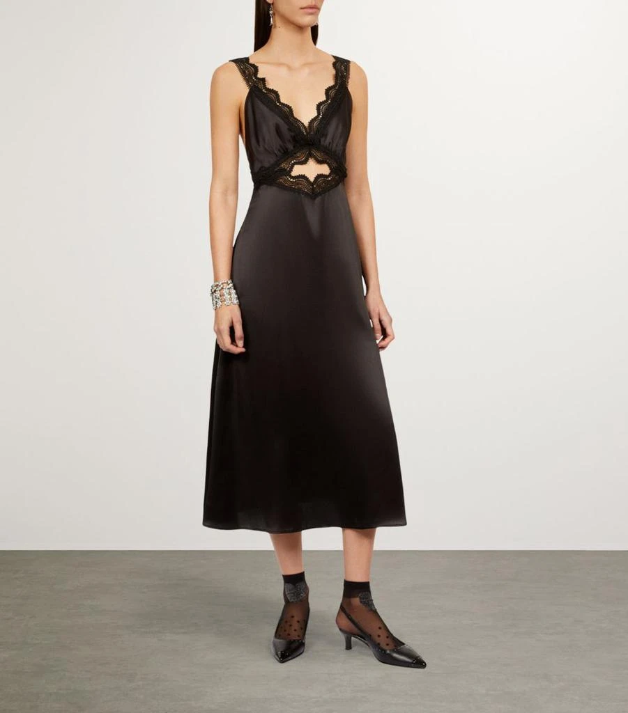The Kooples Silk Lace-Trimmed Slip Dress 4