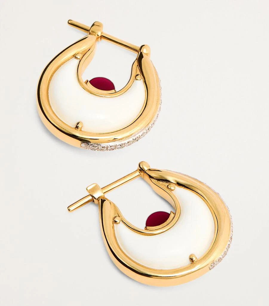 L'ATELIER NAWBAR Yellow Gold, Ruby and Diamond Lot N*91 Diana Earrings 6