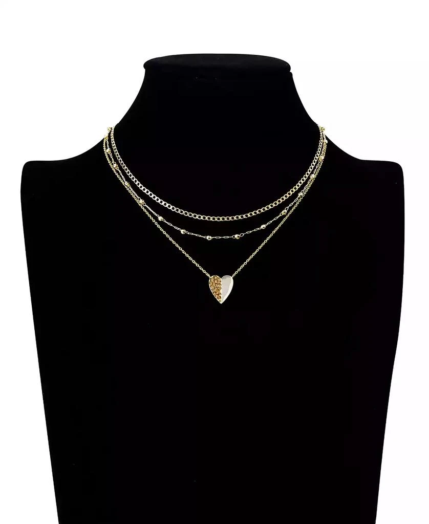 Unwritten Crystal Heart Pendant Necklace Set 3