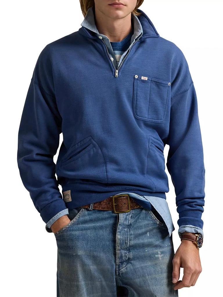 Ralph Lauren Vintage Fit Fleece Half-Zip Collared Sweatshirt 3