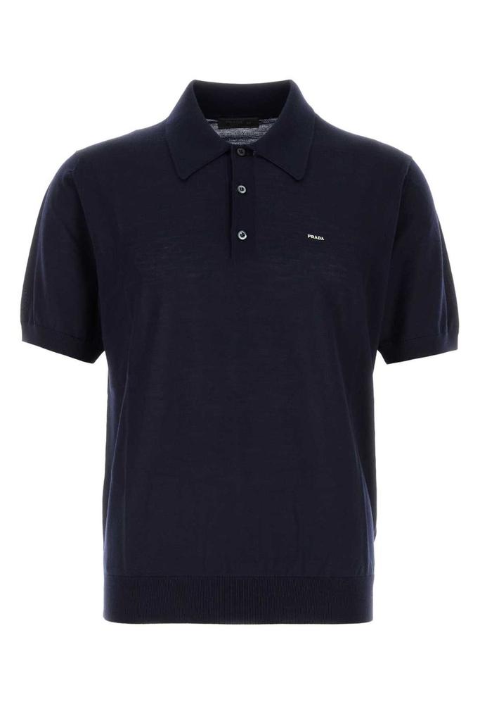 トップス PRADA logo plate polo shirt Prada Prada Logo Embroidered Short Sleeved Polo Shirt - Polo