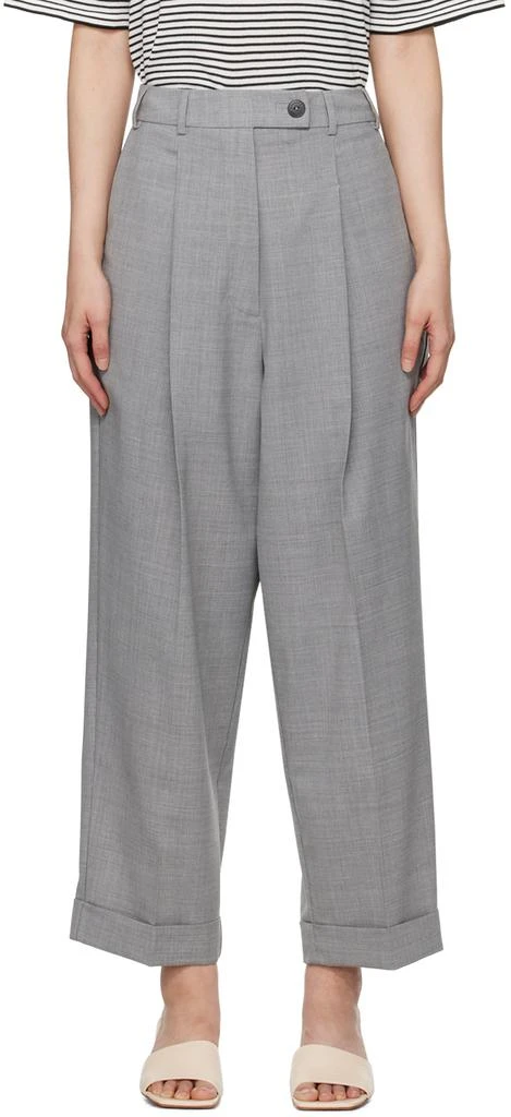 Cordera Gray Tailoring Masculine Trousers 1