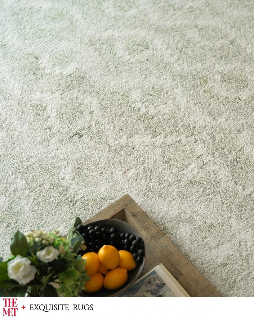 Exquisite Rugs Bargello Hand-Tufted Light Green Rug, 8' x 10' 4