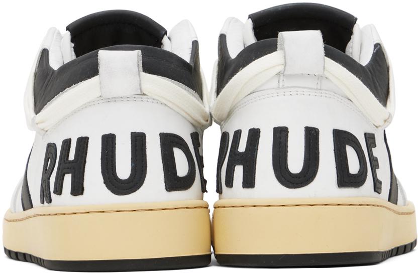 Rhude White & Black Rhecess Low Sneakers