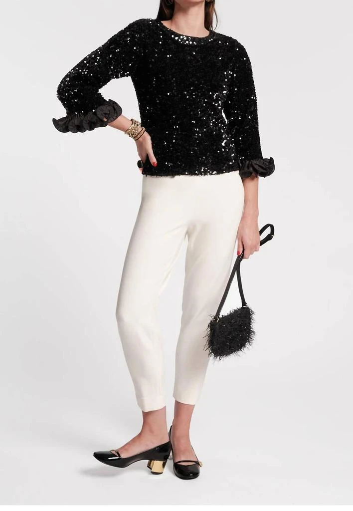 Frances Valentine Frances Valentine - Plaza Sequin Poly Satin Top 2
