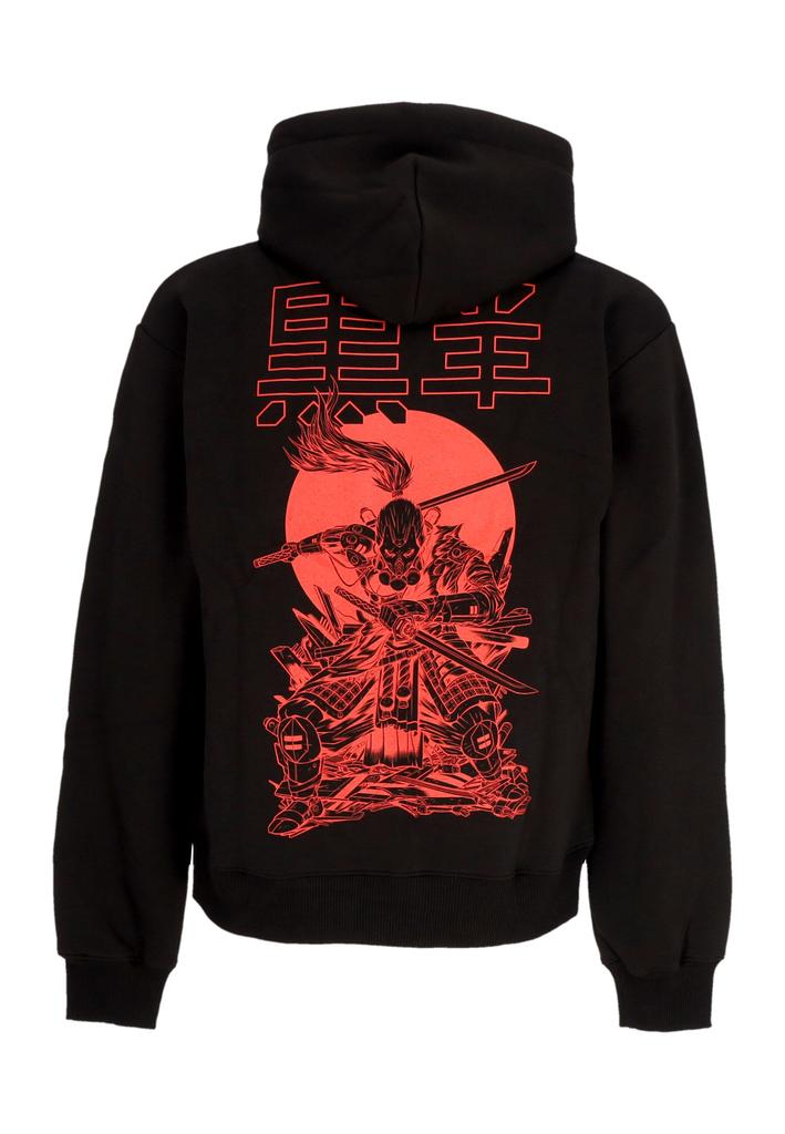 DOLLY NOIRE Men's Hoodie Miyamoto Musashi Outline Hoodie Black