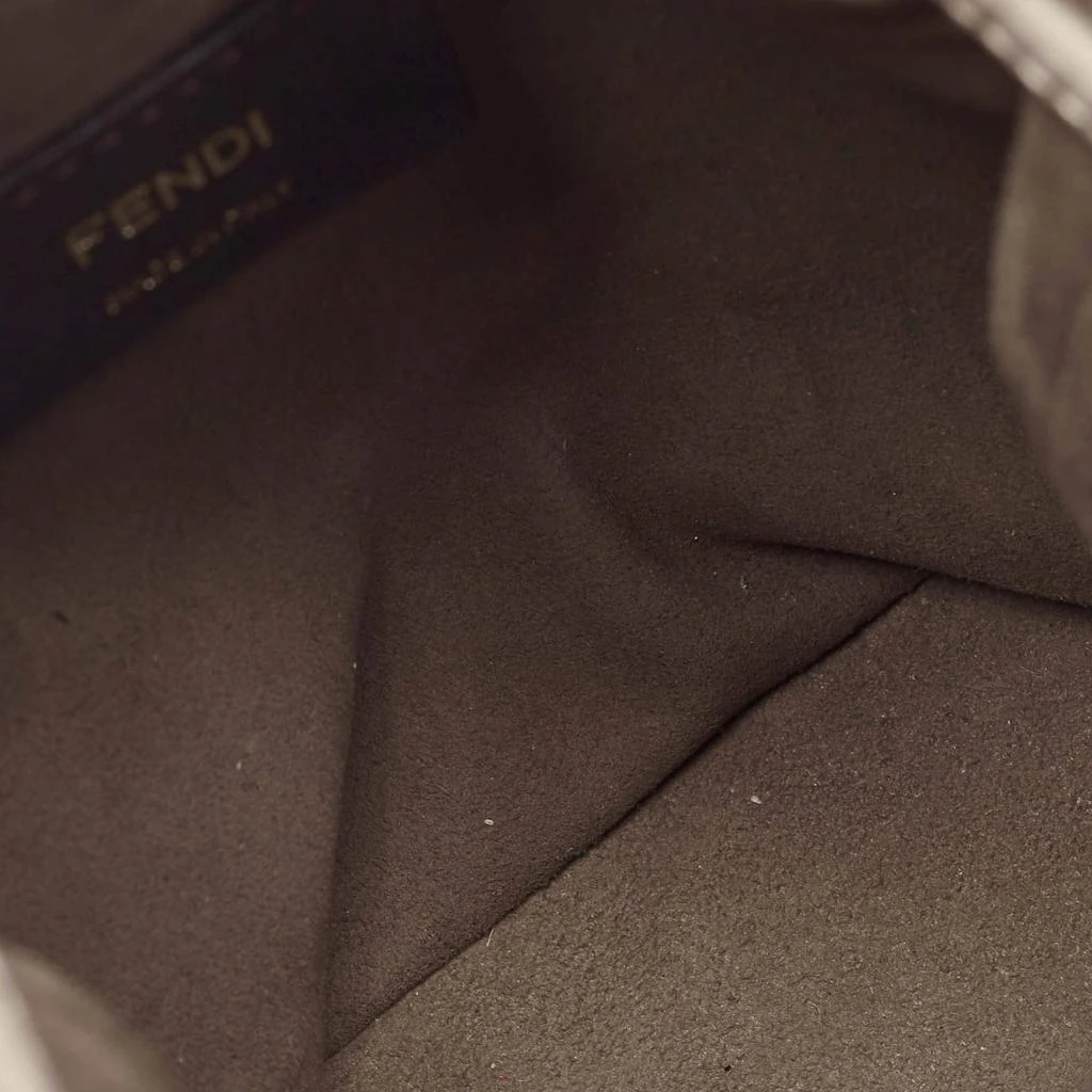 Fendi Fendi Grey Leather Mini Mon Tresor Drawstring Bucket Bag 8