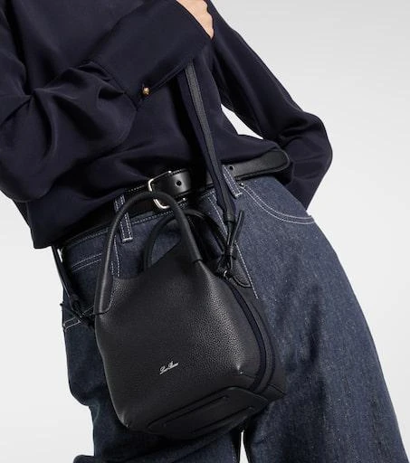 Loro Piana Bale Micro leather shoulder bag 2
