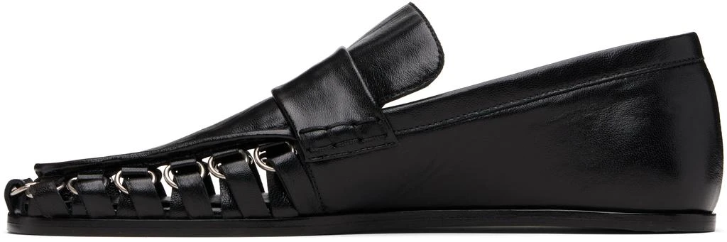 Jil Sander Black D-Ring Loafers 3