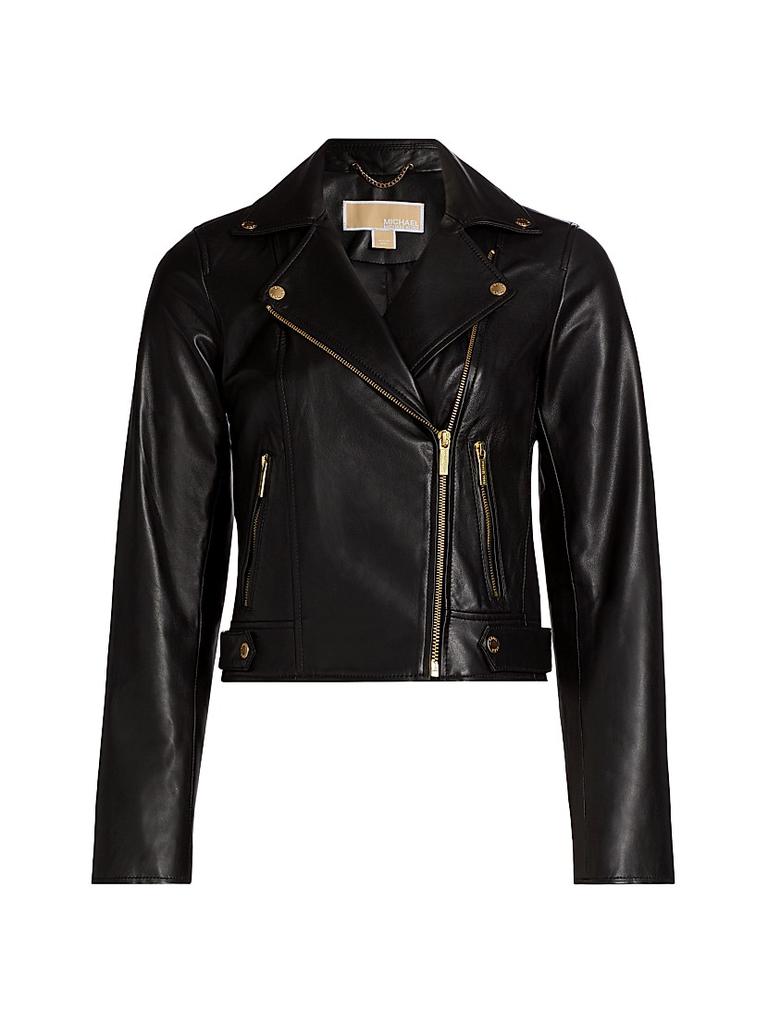 Michael Kors Leather Moto Jacket - Jackets - Free Shipping