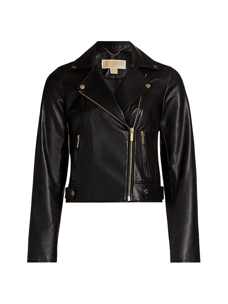 Michael Kors Leather Moto Jacket 1