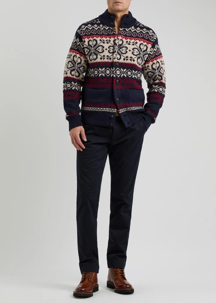 Ralph Lauren Fair isle intarsia wool-blend cardigan 4