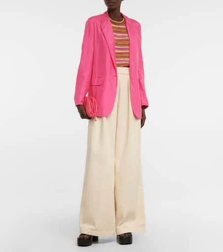 Dries Van Noten Silk and cotton pongee blazer 2