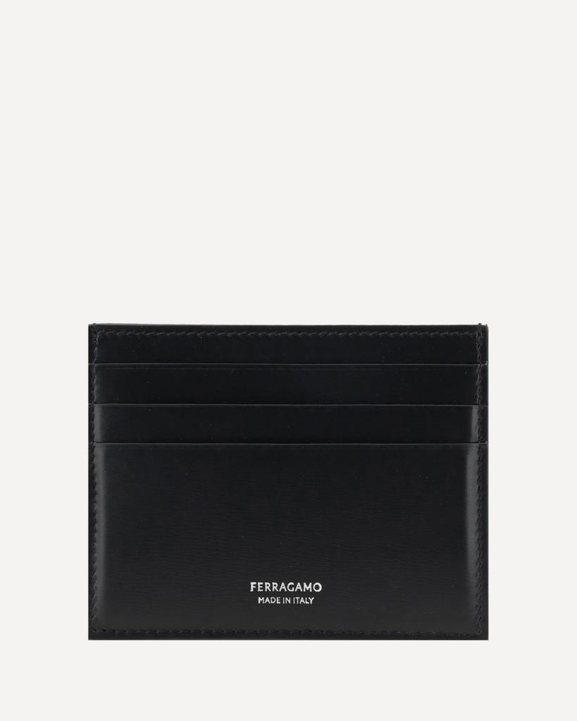 FERRAGAMOフェラガモCut Out Card Holderカードウォレット Ferragamo Blue & Black Cut Out Card Holder Salvatore Ferragamo
