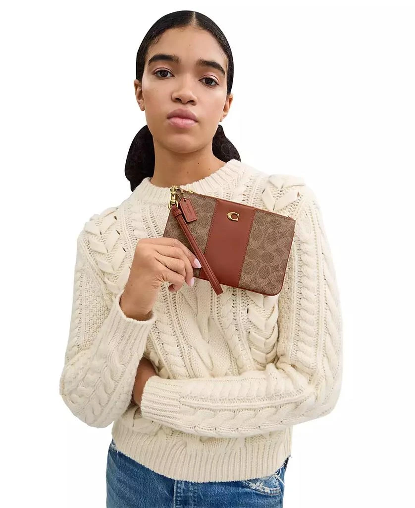 Coach Women's Signature Canvas Wristlet 2